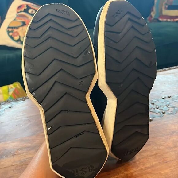 ASH Quid Black Leather/Neoprene Sneaker, 37 EU/6.5-7 US! - Picture 8 of 14